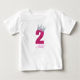 Birthday Princess Crown personalisierter T - Shirt