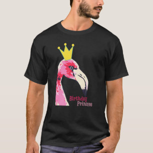Birthday Princess Girl Flamingo Cute Hawaiian T-Shirt