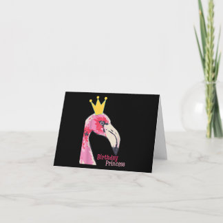 Birthday Princess Girl Flamingo | Niedlich Flaming Dankeskarte