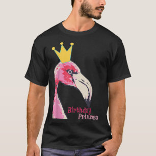Birthday Princess Girl Flamingo Niedlich Flaming T-Shirt
