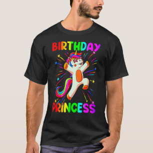 Birthday Princess Girl niedlich Rainbow Unicorn fü T-Shirt