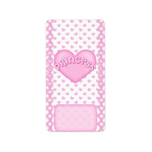 Birthday Princess Miniature Candy Bar Wrappers Adressaufkleber
