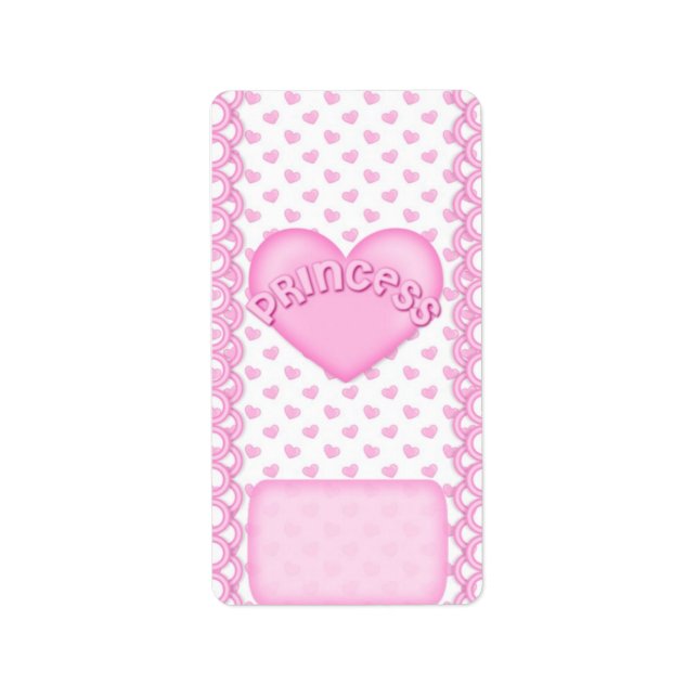 Birthday Princess Miniature Candy Bar Wrappers Adressaufkleber (Vorne)