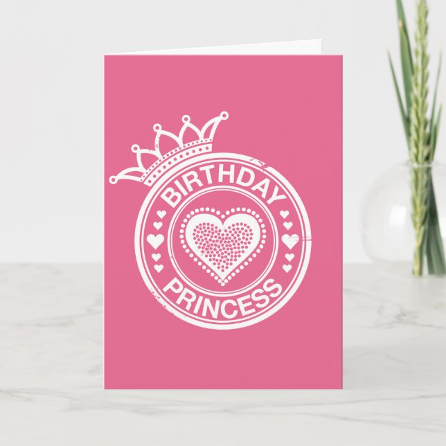 Birthday Princess - White- Karte (Vorderseite)
