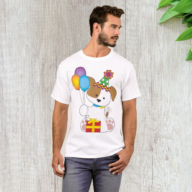 Birthday Puppy Mens T - Shirt (Von Creator hochgeladen)