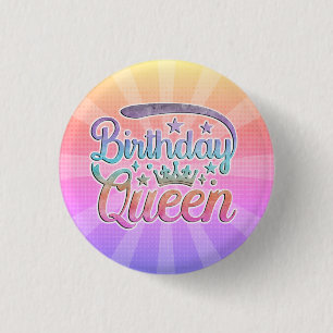 Birthday Queen Button