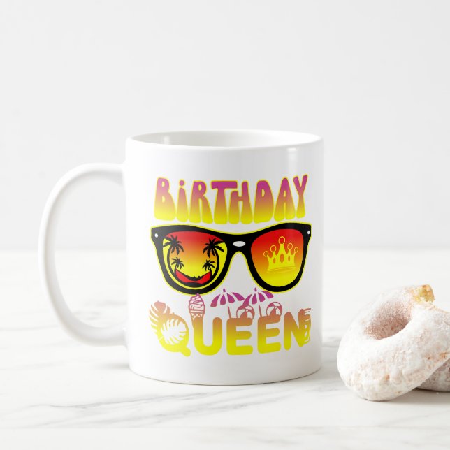 Birthday Queen Design Kaffeetasse (Mit Donut)