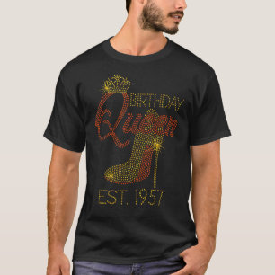 Birthday Queen Est 1957 Shoes Queen Crown Heelses  T-Shirt