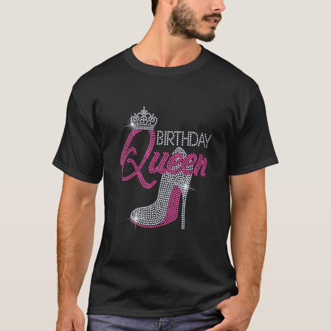 Birthday Queen High Hell Bling Kristall Woman Gi T-Shirt (Vorderseite)