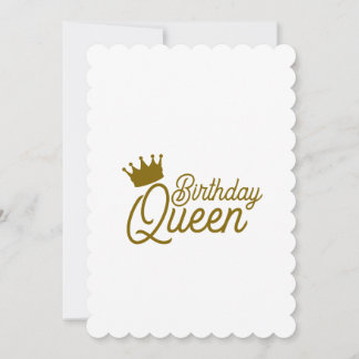 BIRTHDAY QUEEN INVITATIONS EINLADUNG