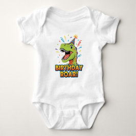 Birthday Roar Cute Dinosaur Birthday Party Design Baby Strampler