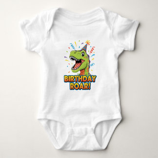 Birthday Roar Cute Dinosaur Birthday Party Design Baby Strampler