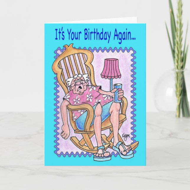 BIRTHDAY ROCKER Geburtstagkarte Karte (Vorderseite)