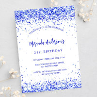 Birthday Royal Blue White Luxe