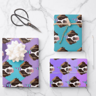 Birthday Saint Bernard  Geschenkpapier Set