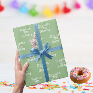 Birthday Salbei Geschenkpapier