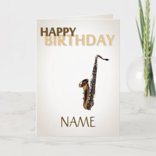 Birthday Sax Karte
