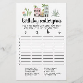 Birthday Scattergories-Spiel