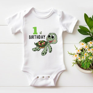 Birthday Schildkröte Baby Strampler