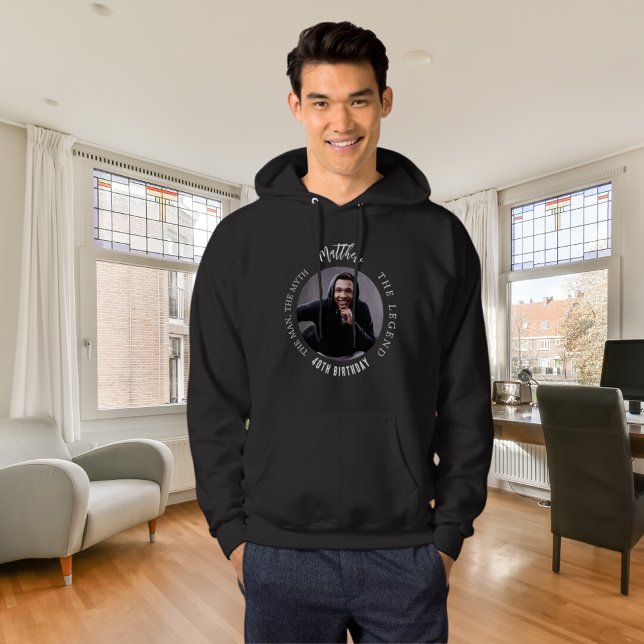 Birthday Schwarz-weiß Foto Man Mythos Legende Hoodie (Von Creator hochgeladen)