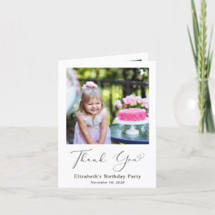 Birthday Script-Foto Dankeskarte