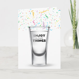 Birthday Shot Glass in Confetti Karte