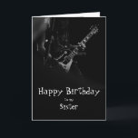 Birthday Sister Fun You Rock Music Card Karte<br><div class="desc">Geburtstagsgruß-Ministerin für Musiker mit Spaß You Rock</div>