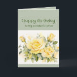 Birthday Sister Gesegnet von Ihren Blume Feiertagskarte<br><div class="desc">Rose sind gelbe Violetten sind blau Ich bin gesegnet,  weil ich Sie Geburtstagskarte für Ihre Schwester haben</div>