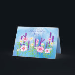 Birthday Sister Soft Delicate Flower Garden Blue Karte<br><div class="desc">Beautiful flower garden against blue sky in many categories for that special gal who loves flowers.</div>