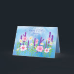 Birthday Sister Soft Delicate Flower Garden Blue Karte<br><div class="desc">Beautiful flower garden against blue sky in many categories for that special gal who loves flowers.</div>