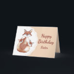 Birthday Sister Spaß Fun Foxy Mama Fun Fox Cubs Karte<br><div class="desc">Herzlichen Glückwunsch zum Geburtstag Foxy Mama für Ihre Schwester mit Niedlichem Watercolor Fox und Cubs Animal Art. Lass ihr,  dass sie,  obwohl sie eine Mama ist,  immer noch heiß ist!</div>