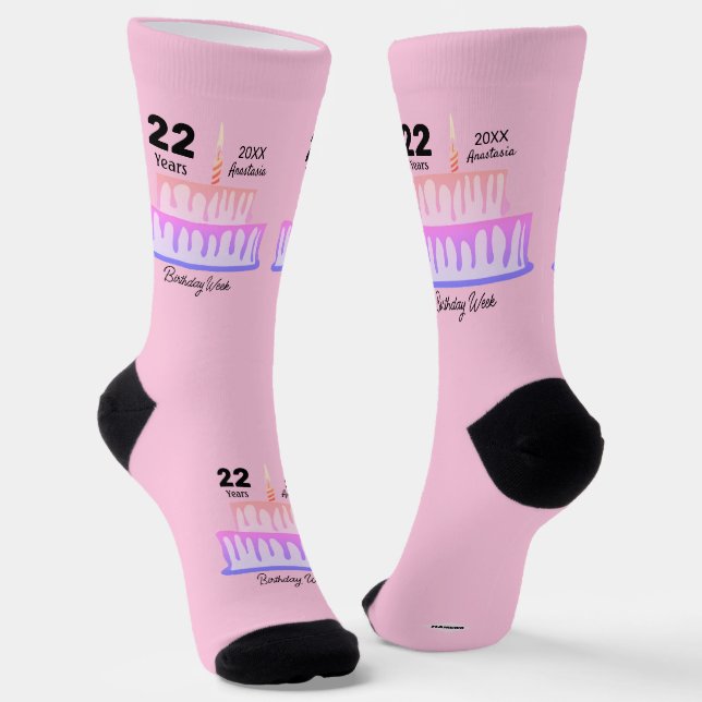 Birthday Socks Design HAMbyWG Socken (Gewinkelt)