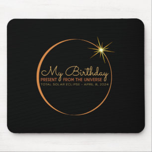 Birthday Solar Eclipse 2024 April 8 Insgesamt Ecli Mousepad