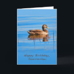 Birthday, Son-in-law, Mallard Duck Card Karte<br><div class="desc">This female mallard duck is the most commonly seen duck in the United States.   She makes a wonderful birthday greeting card.</div>