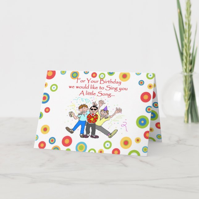 Birthday Song Karte (Vorderseite)