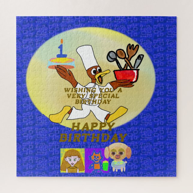 Birthday Spaceship Geometric (Vertikal)