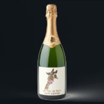 Birthday Sparkling Wine Label Funny Giraffe<br><div class="desc">Keuchelige Weinetiketten mit Funny Giraffe Tongue Out und spielerischer Wink Cartoon Zeichnend Tierlächeln - Wählen / Fügen Sie Ihren einzigartigen Text / Schriftart / Farbe - Make Your Special Bottle Labels Gift - Größe ändern und verschieben oder entfernen und hinzufügen Elemente / Bild mit Anpassungs-Tool ! - Zeichnung und Design...</div>