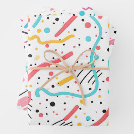 Birthday Sprinkles Candy Pattern Geschenkpapier Set