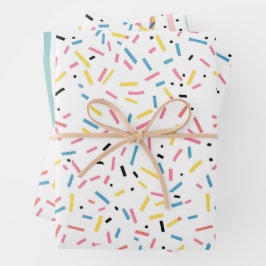 Birthday Sprinkles Candy Pattern Geschenkpapier Set