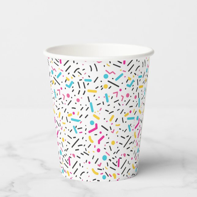 Birthday Sprinkles Candy Pattern Pappbecher (Rückseite)