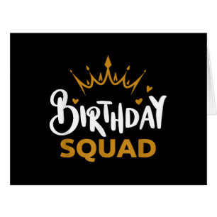 Birthday Squad Party Matching Family Group Funny B