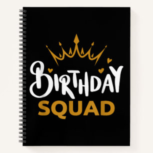 Birthday Squad Party Matching Family Group Funny B Notizbuch