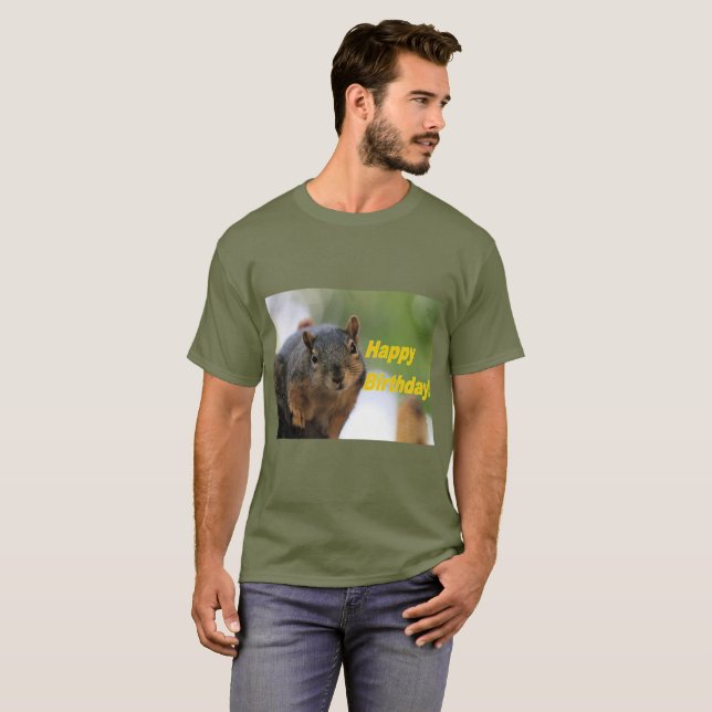Birthday Squirrel T - Shirt (Vorne ganz)