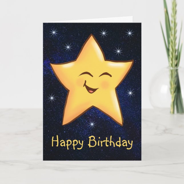 Birthday Star Karte (Vorderseite)