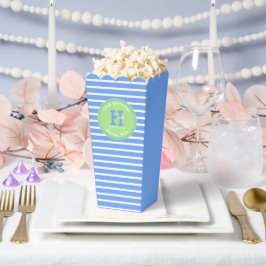 Birthday Stripes Blue ⎮ White Green Fee Box Geschenkschachtel
