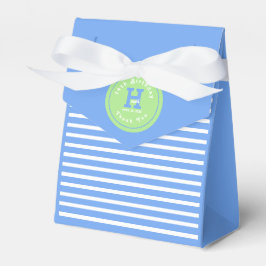Birthday Stripes Blue ⎮ White Green Fee Box Geschenkschachtel
