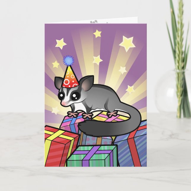 Birthday Sugar Glider Karte (Vorderseite)