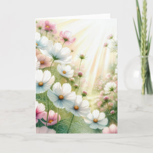 Birthday Sunny Cosmos Garden Karte