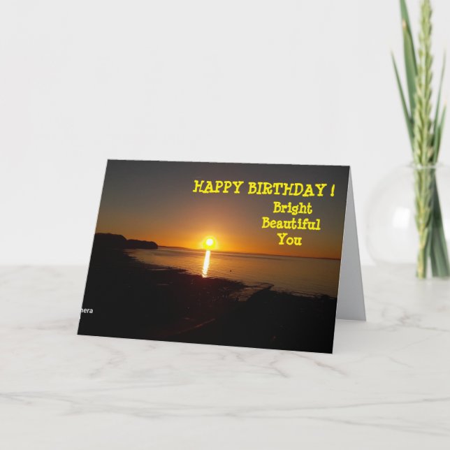 Birthday Sunset Karte (Vorderseite)