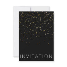 Birthday Surprise Party Einladung Gold Confetti
